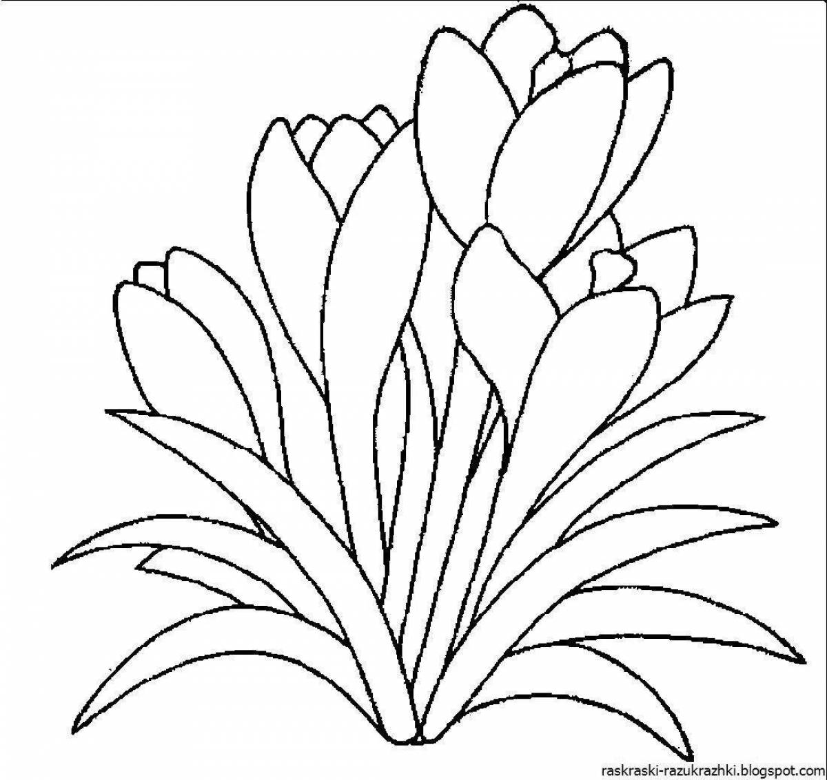 Изящная раскраска с цветами