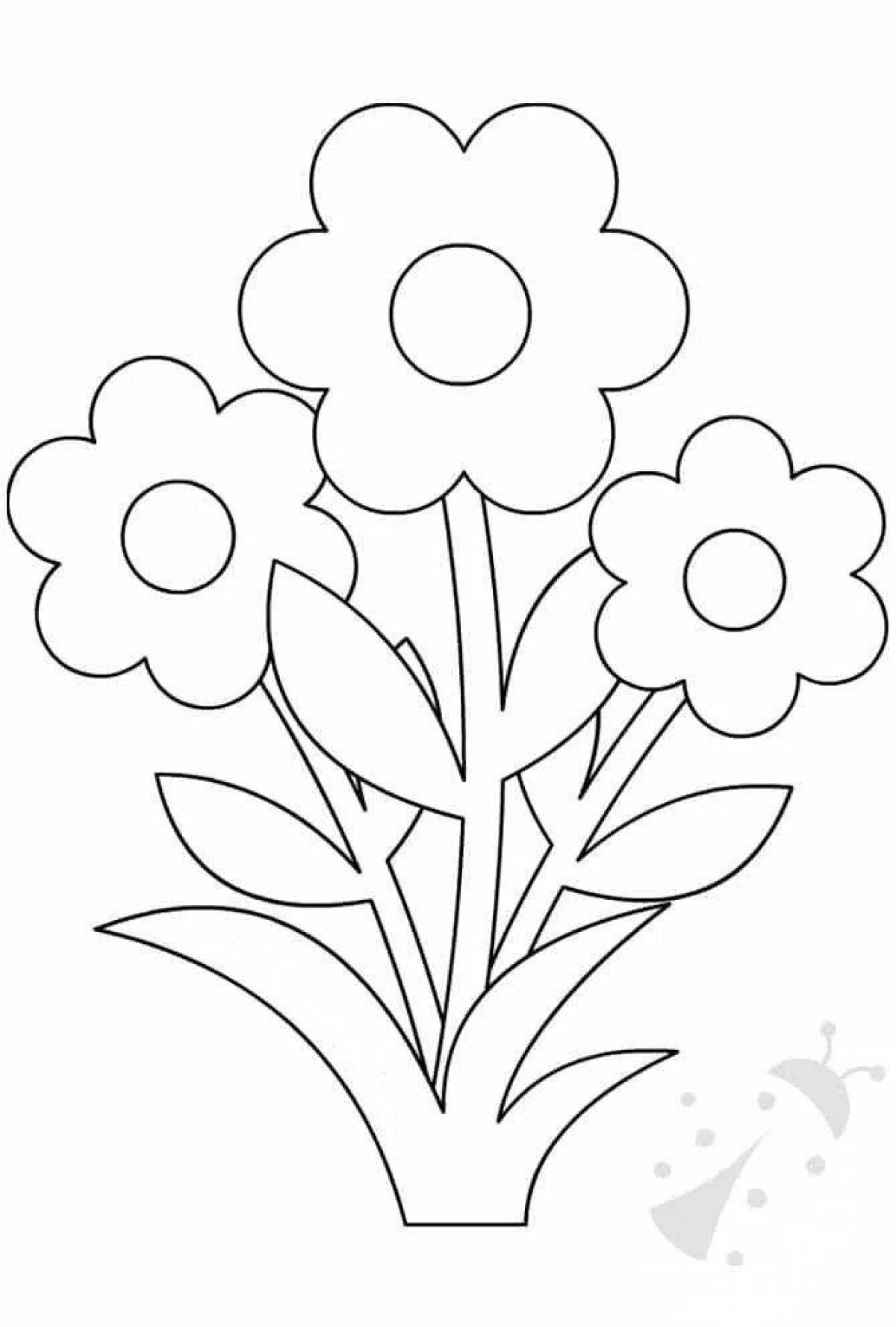 Vivacious coloring page flowers pattern