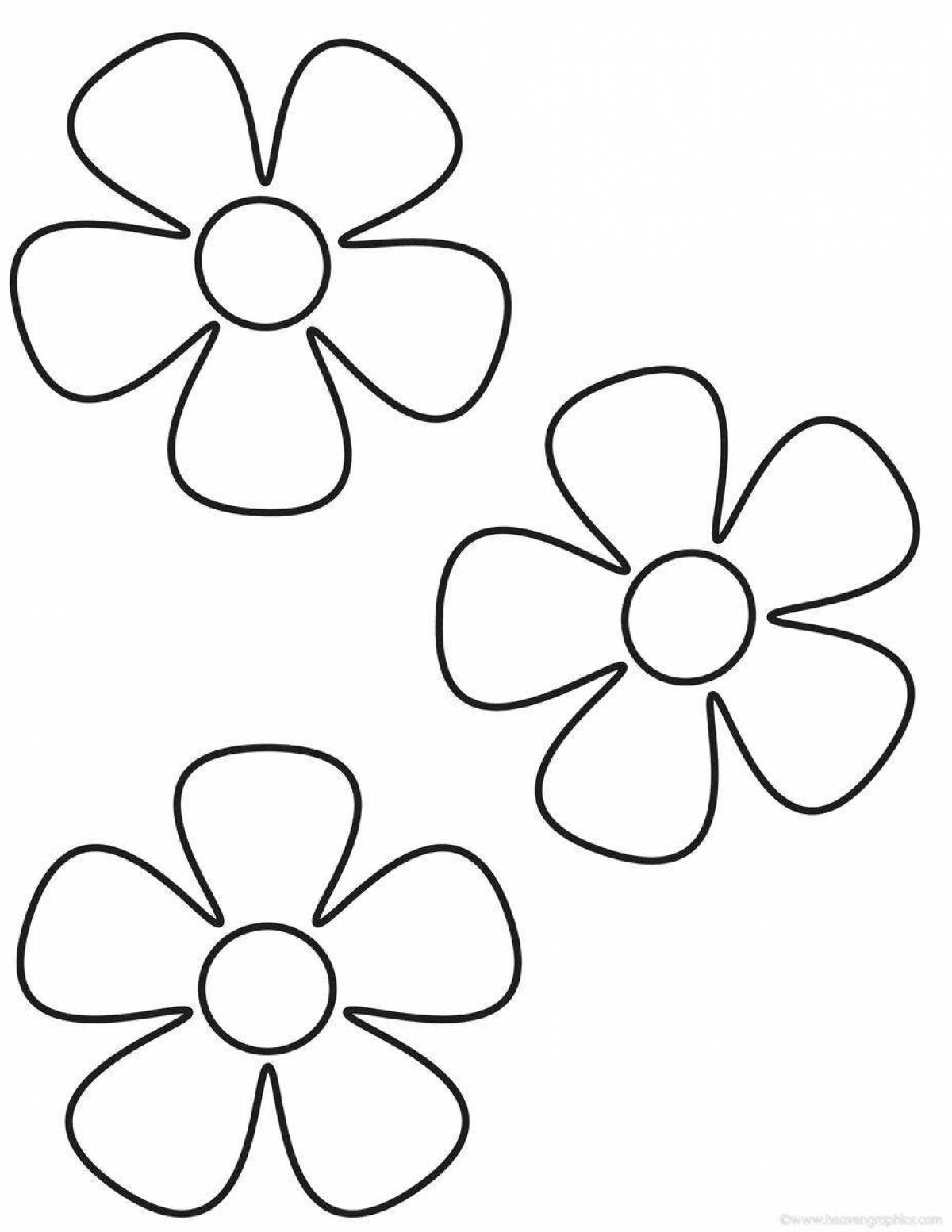 Unique coloring page with flowers