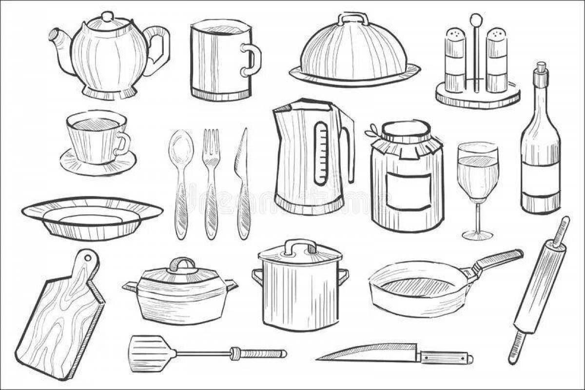 Exciting kitchen appliances coloring book