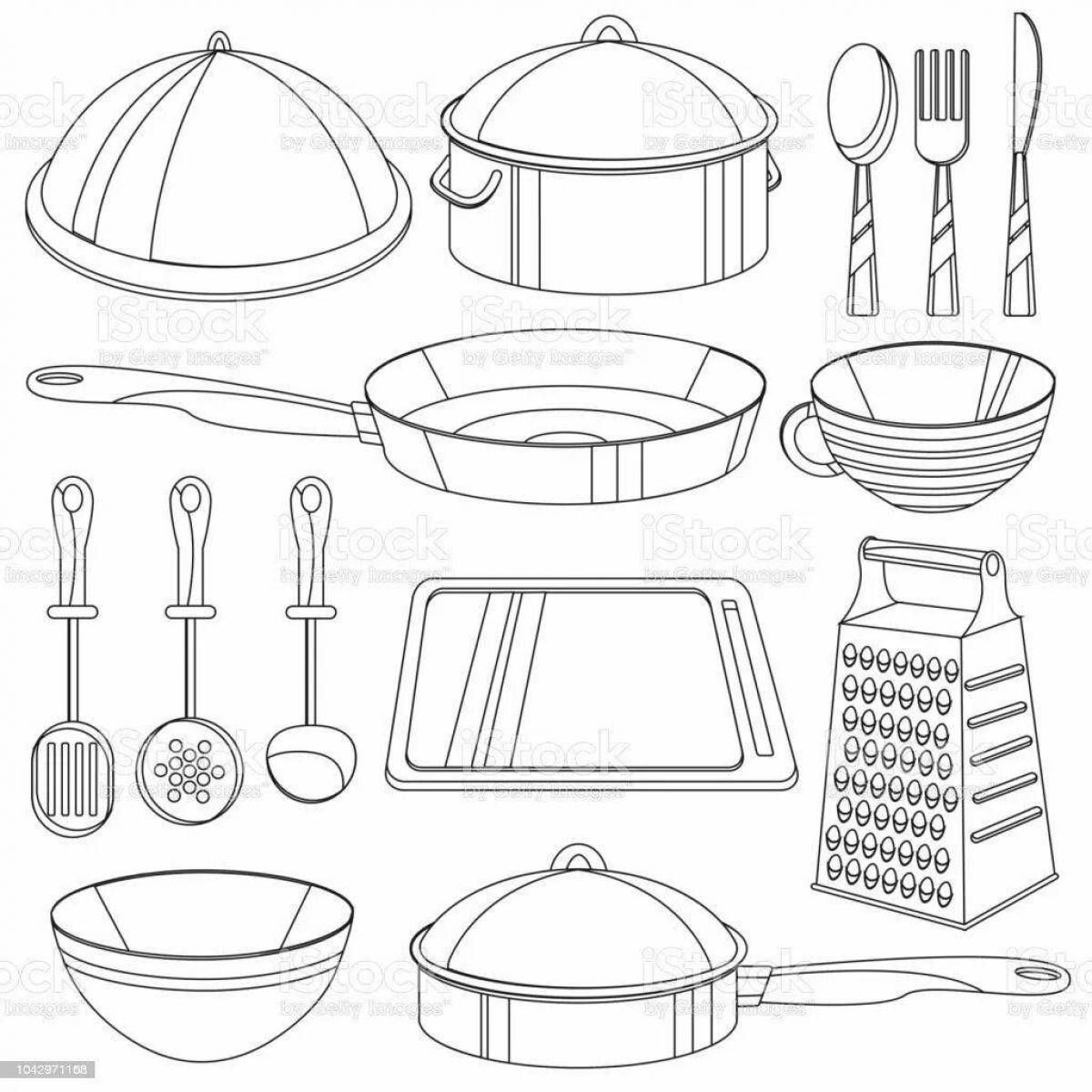 Photo Large kitchen appliances coloring page