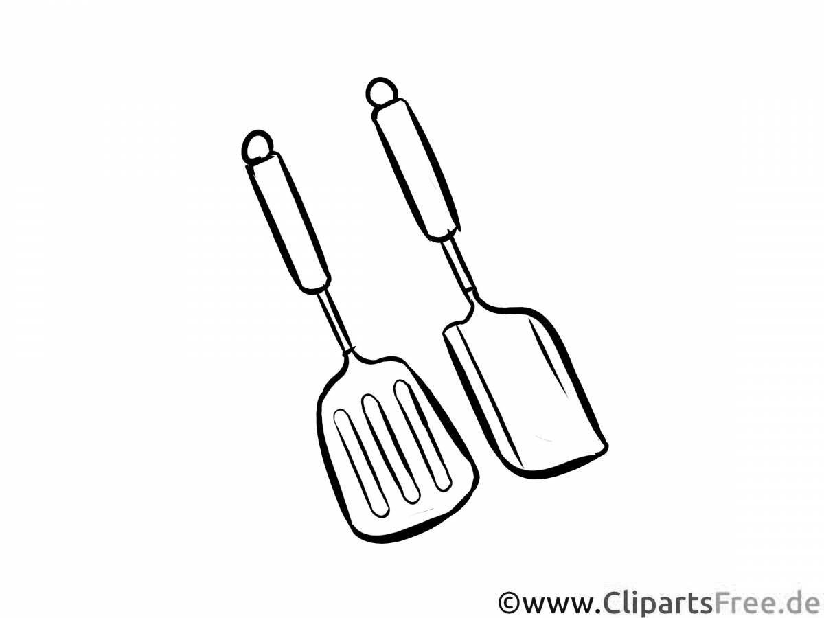 Coloring page attractive kitchen appliances