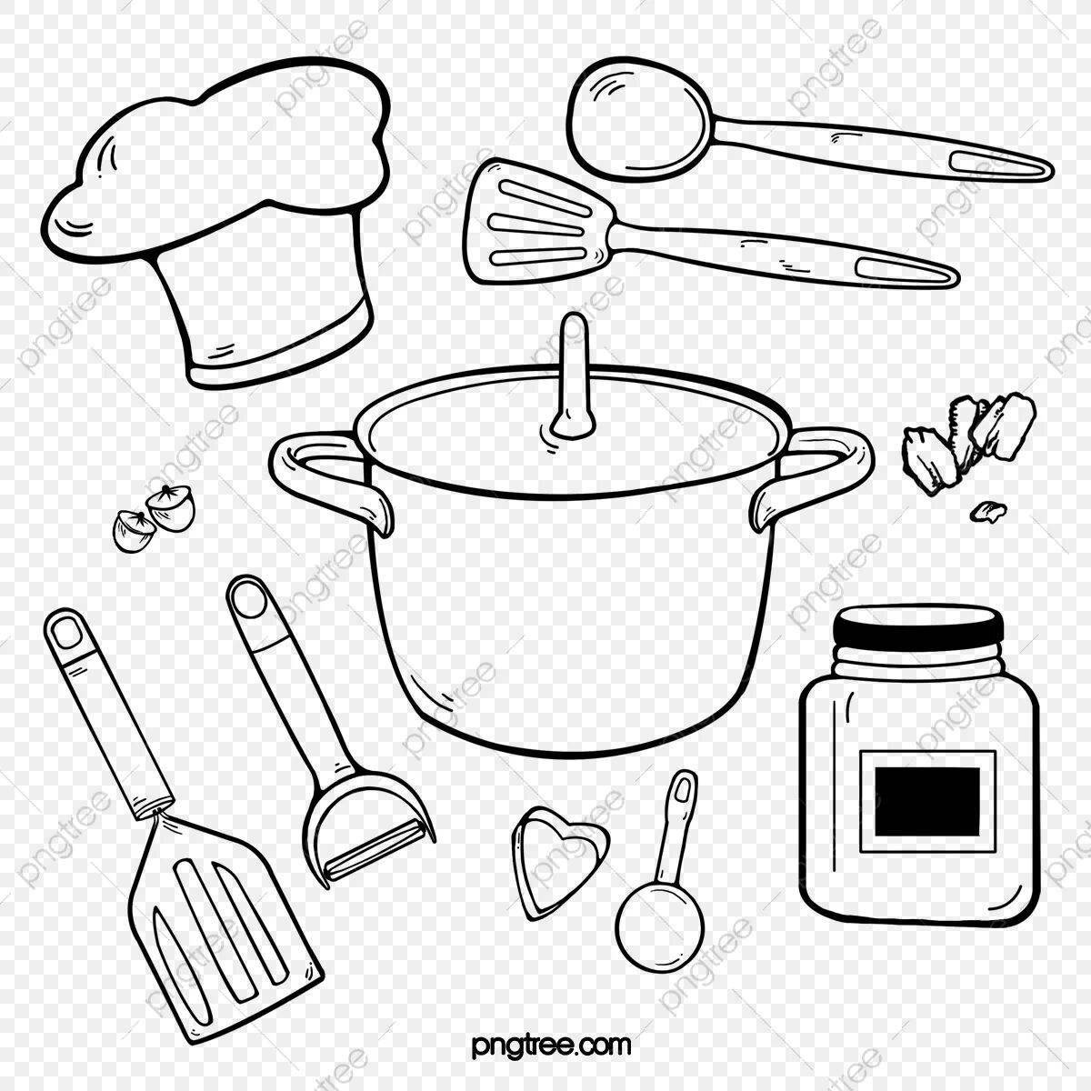Photo Tempting kitchen appliances coloring page
