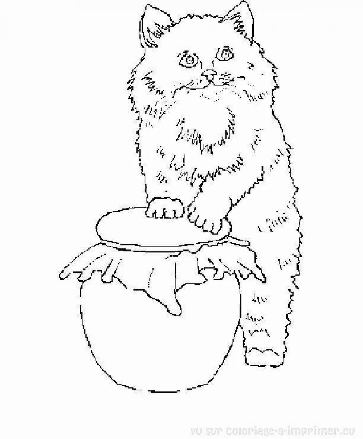 Smiling Cubocat cat coloring book