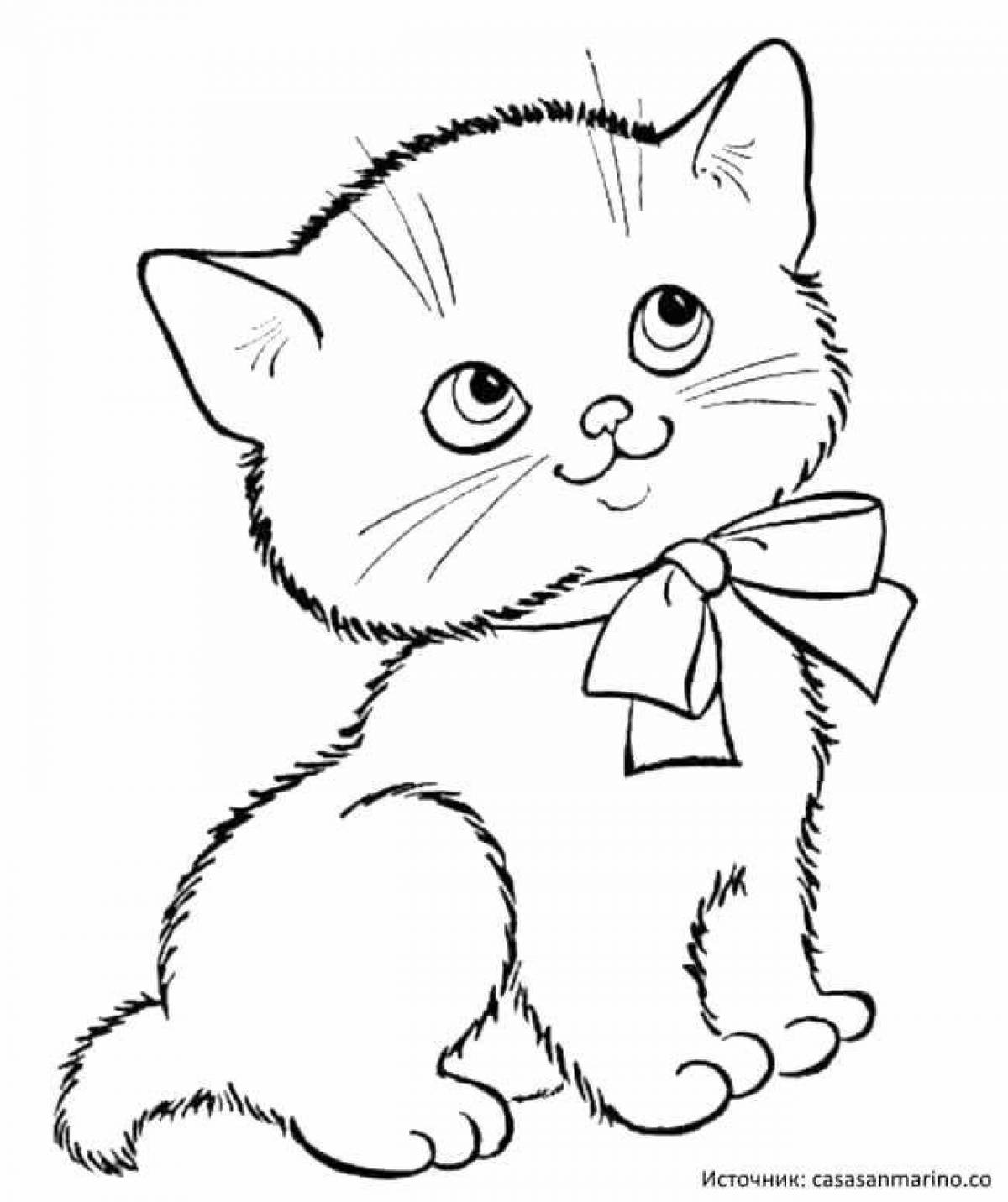 Animated coloring of the cat kubokot