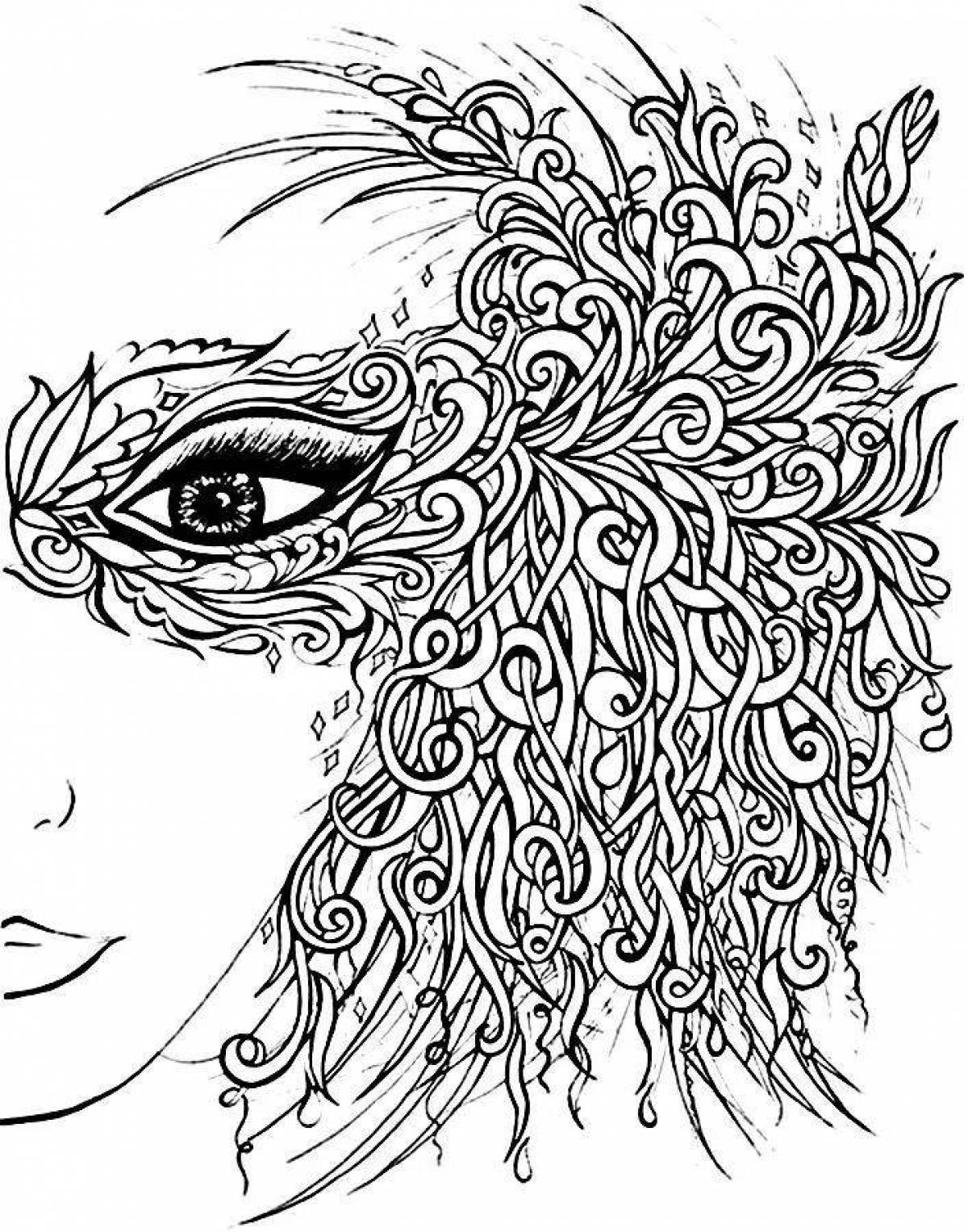 Colourful anti-stress coloring book