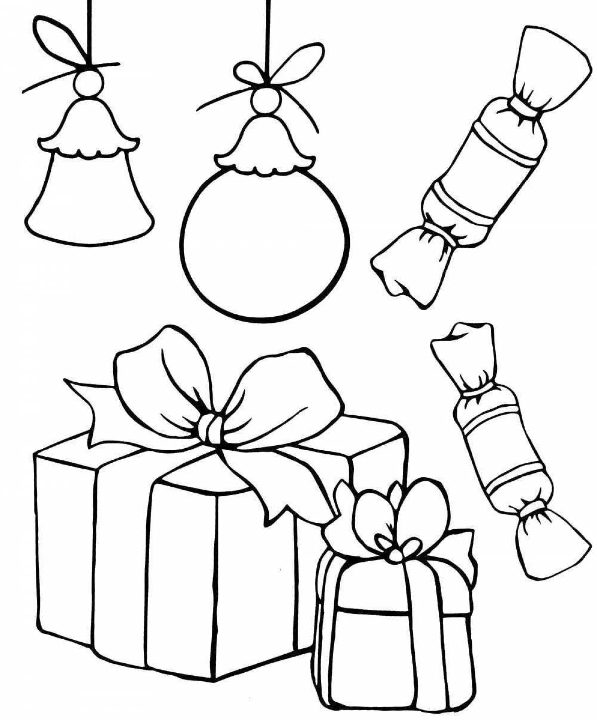 Sparkling christmas simple coloring book