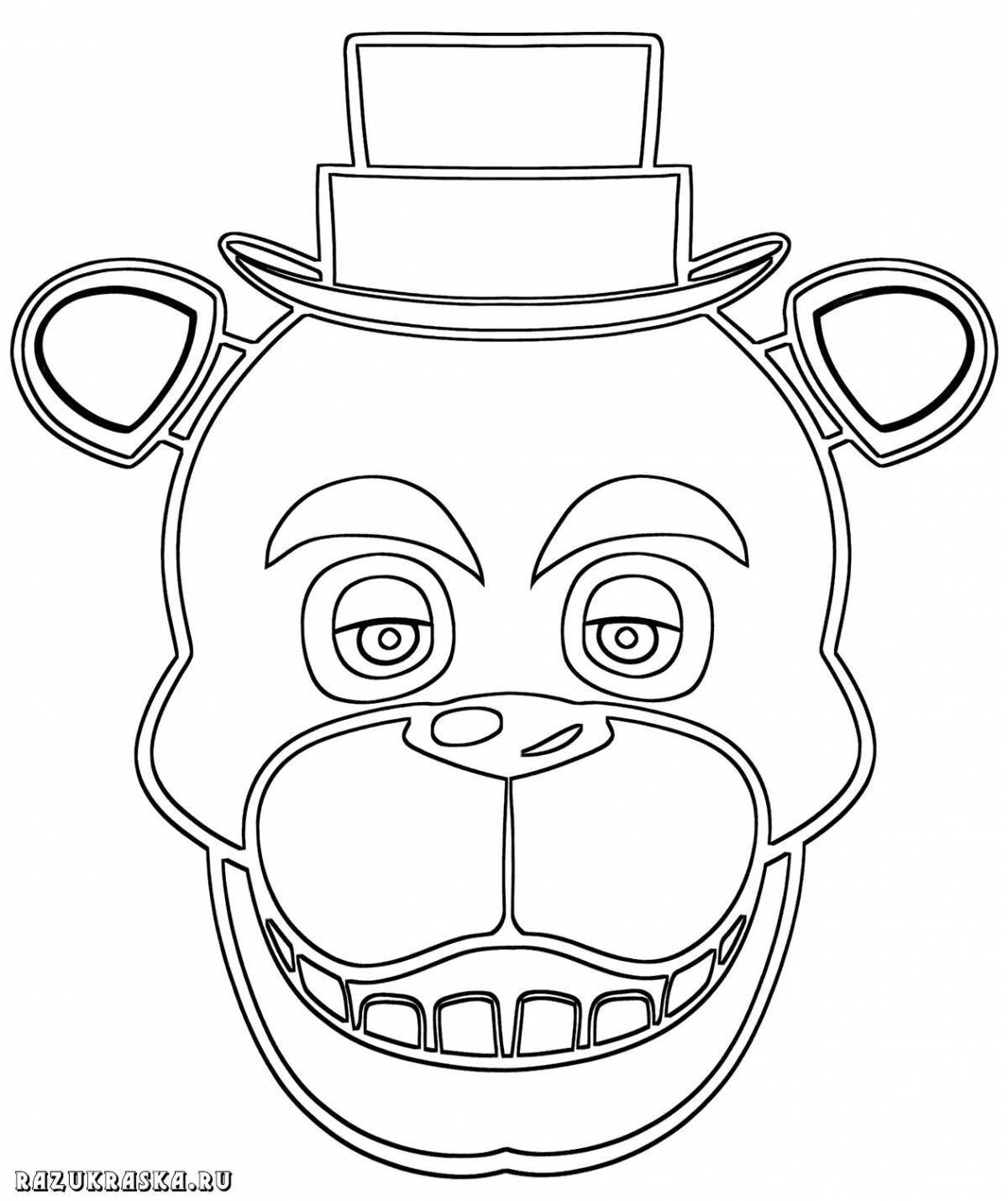 Coloring freddy smiley bear