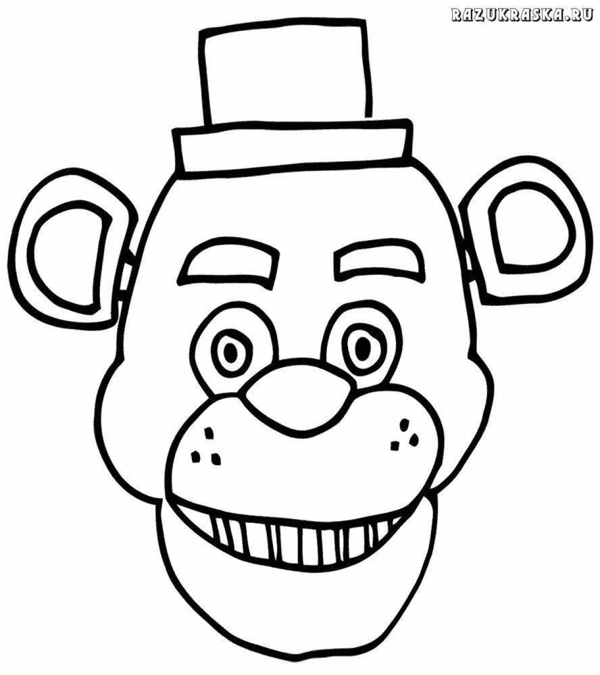 Attractive freddy bear coloring page