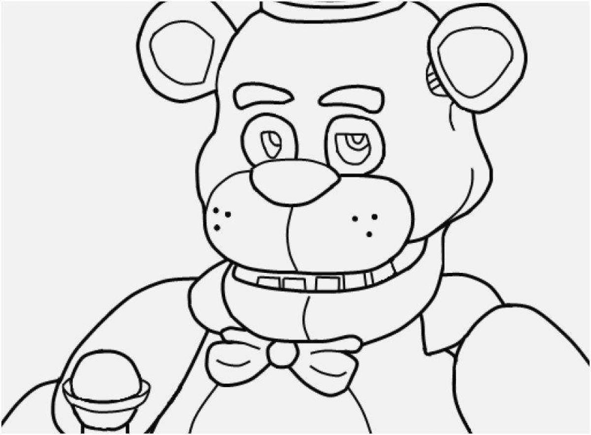 Coloring freddy teddy bear