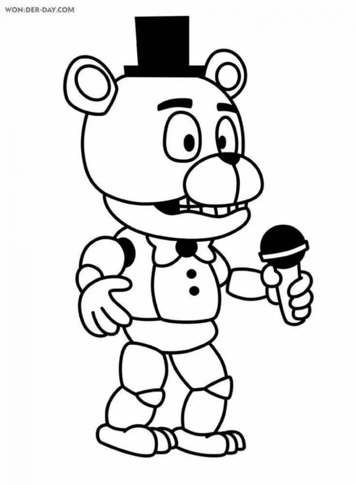 Coloring freddy the amazing bear