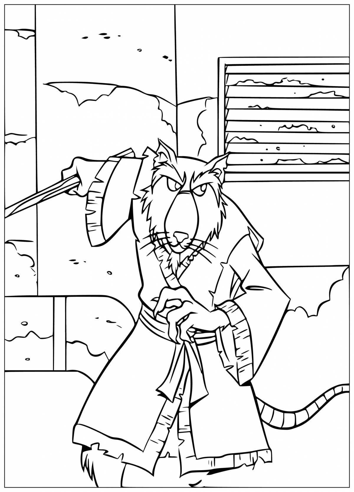 Exotic nightingale and robber coloring page
