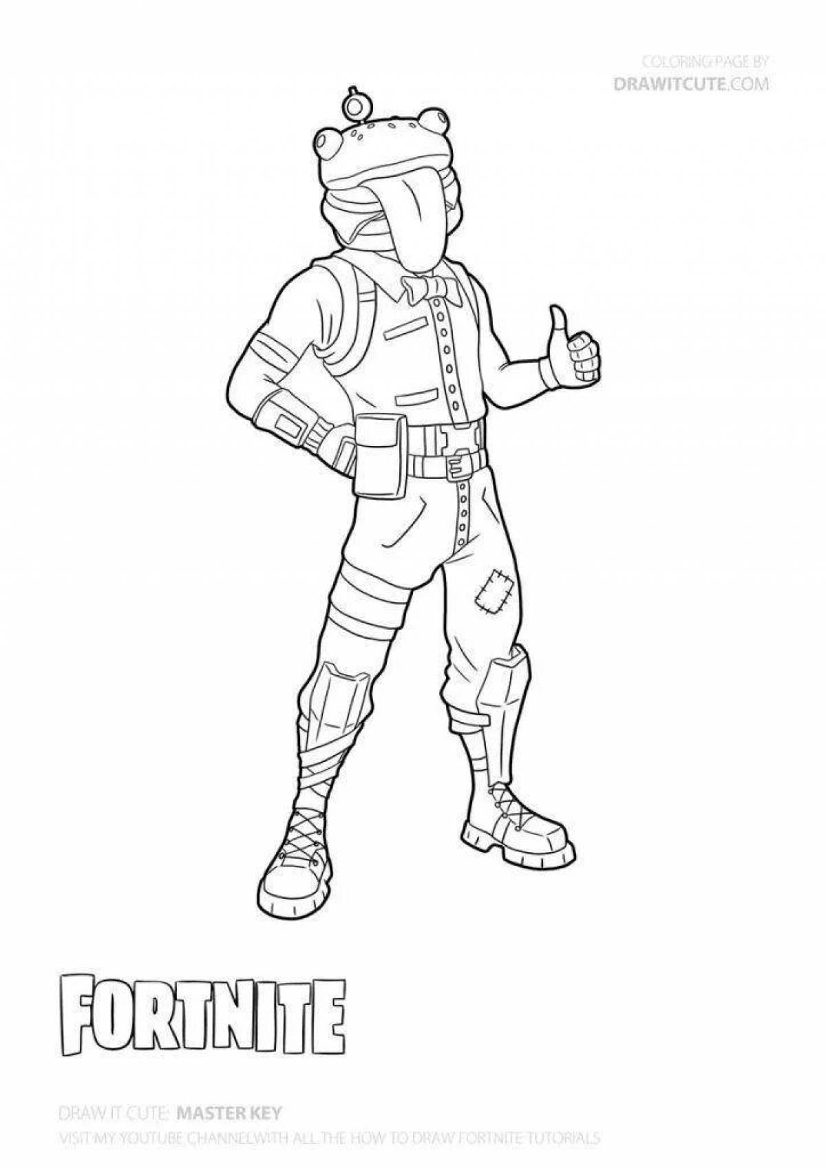 Splendid banana fortnite coloring page