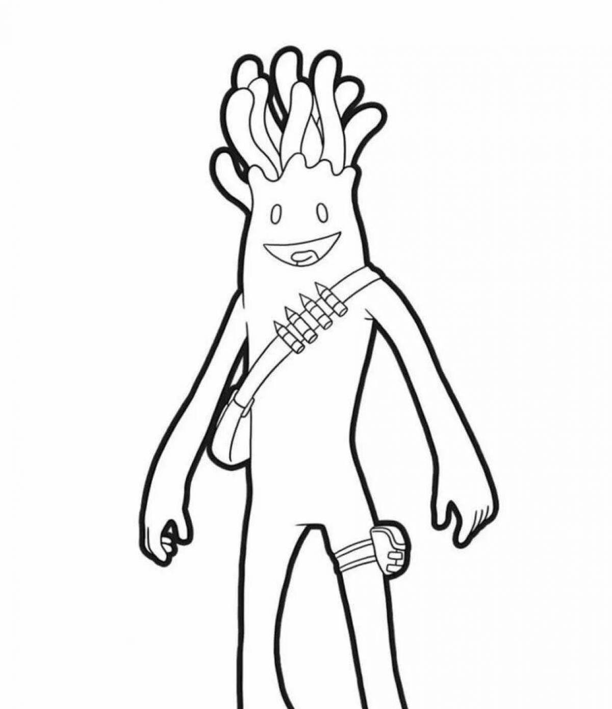 Fortnite sweet banana coloring page