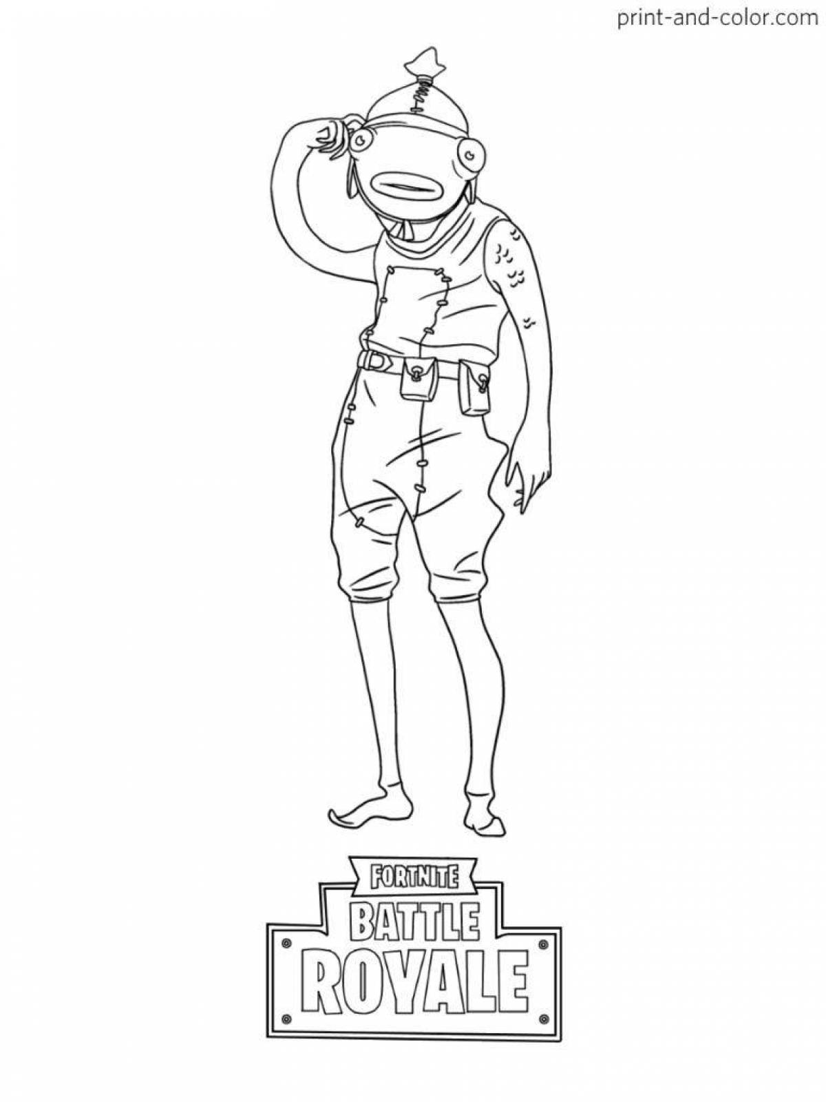 Lovely banana fortnite coloring page