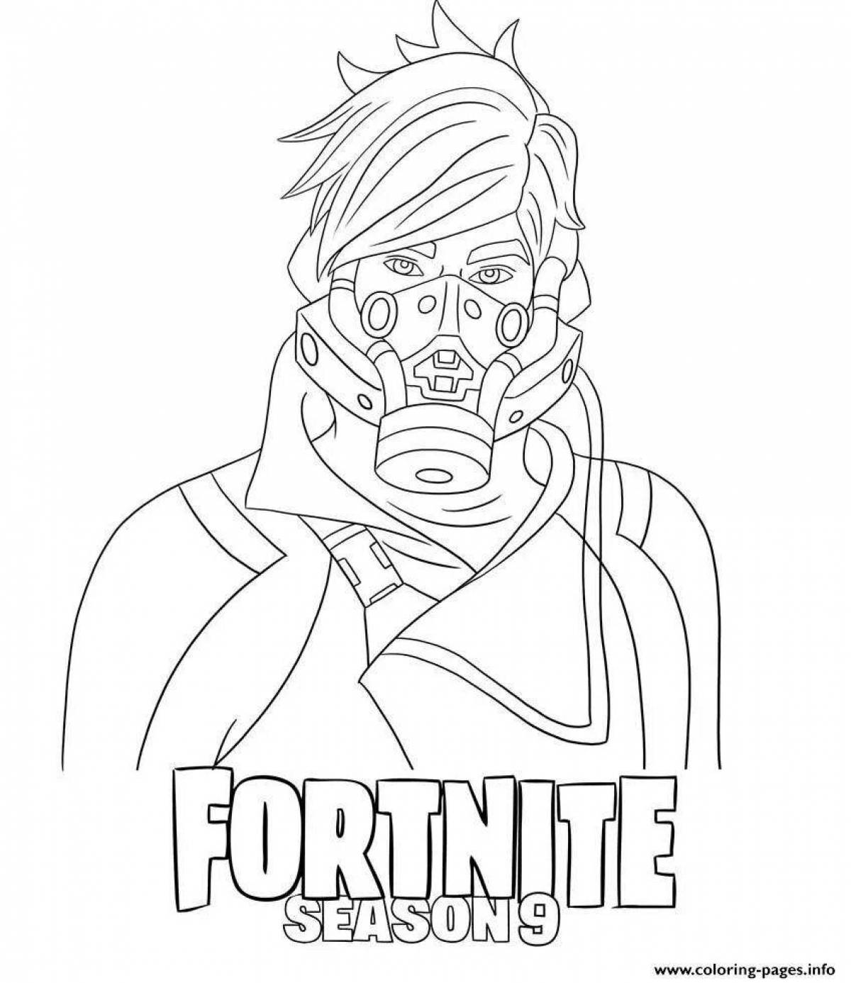 Color crazy banana fortnite coloring page