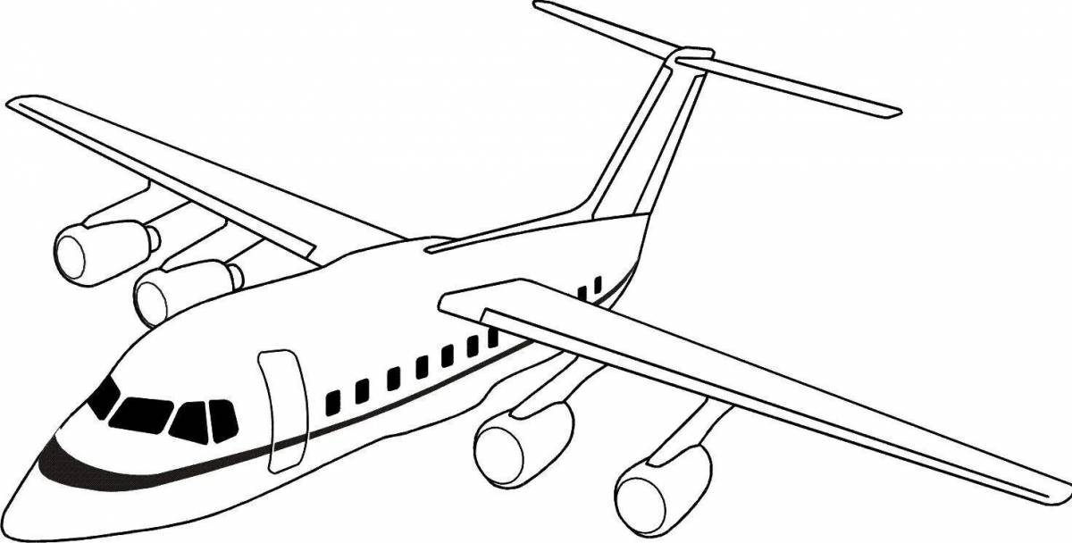 Sweet plane coloring for kids