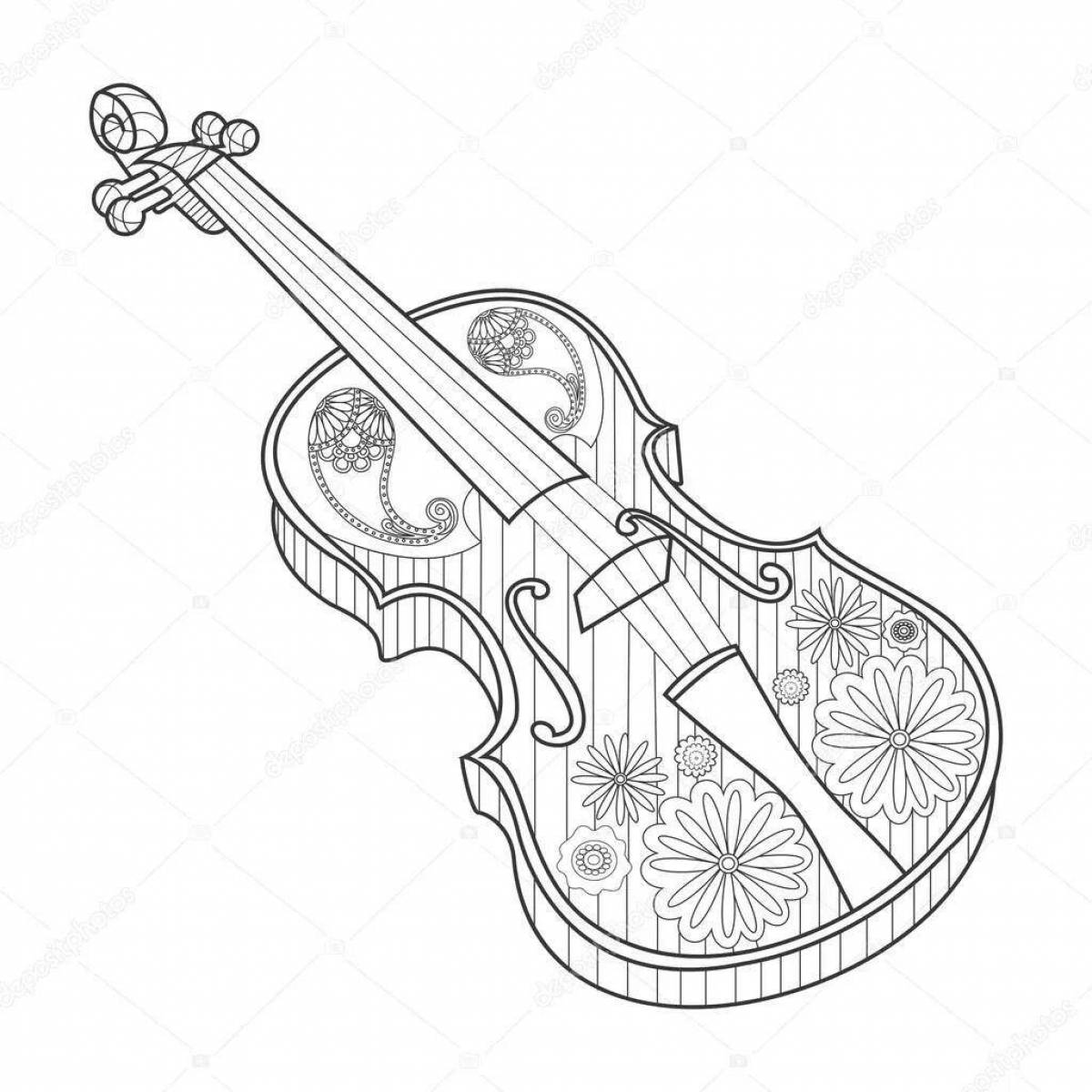 Bright coloring violin for the little ones