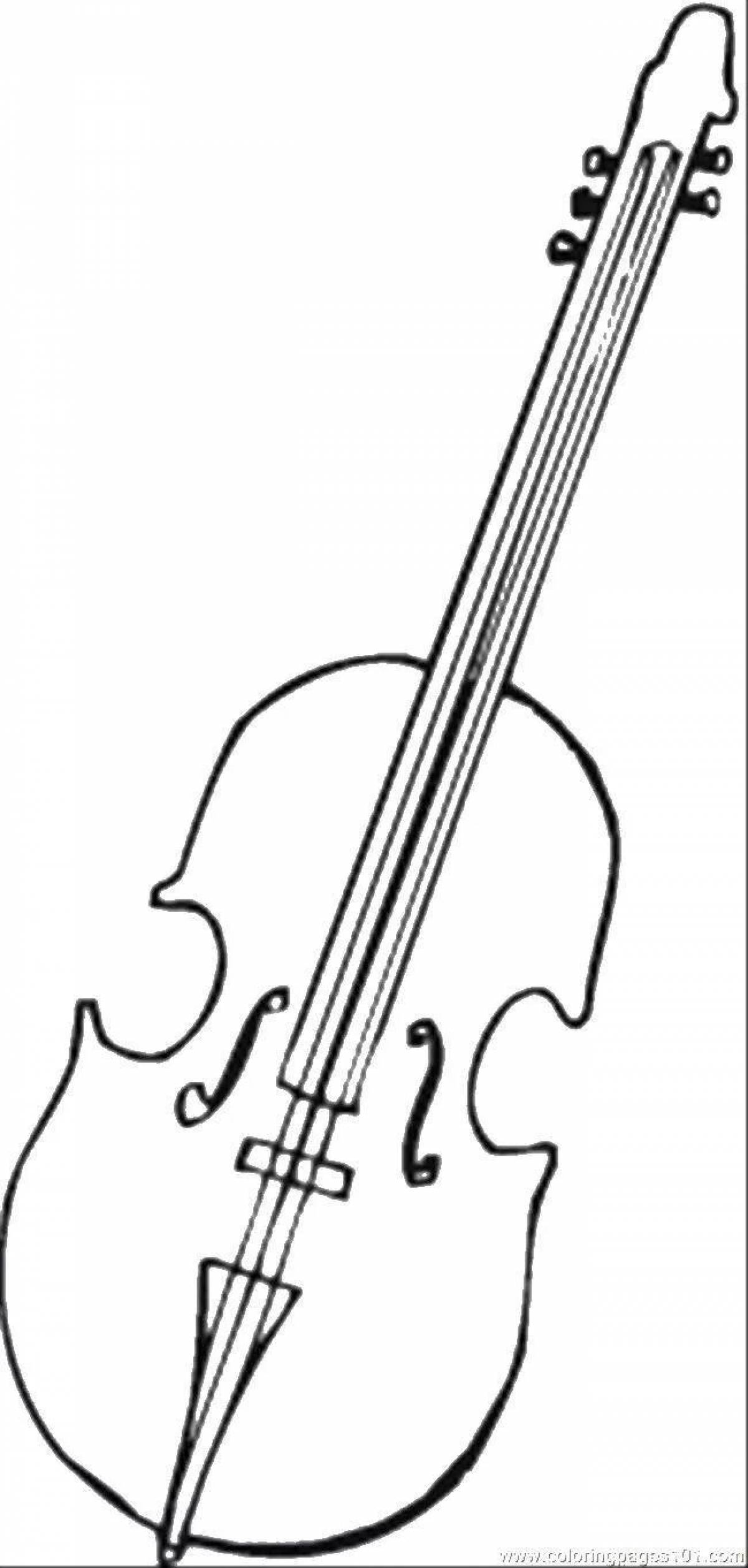 Great violin coloring book for students