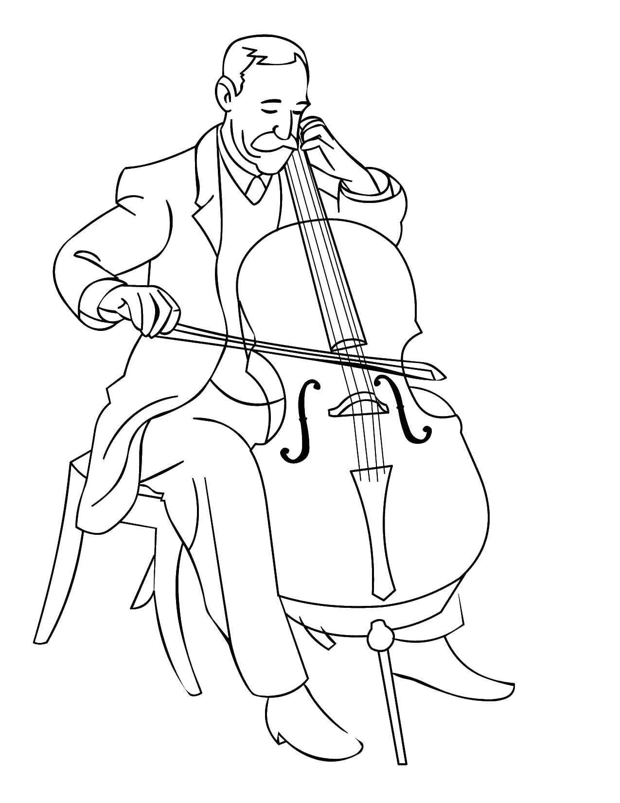 Great coloring page for junior violin