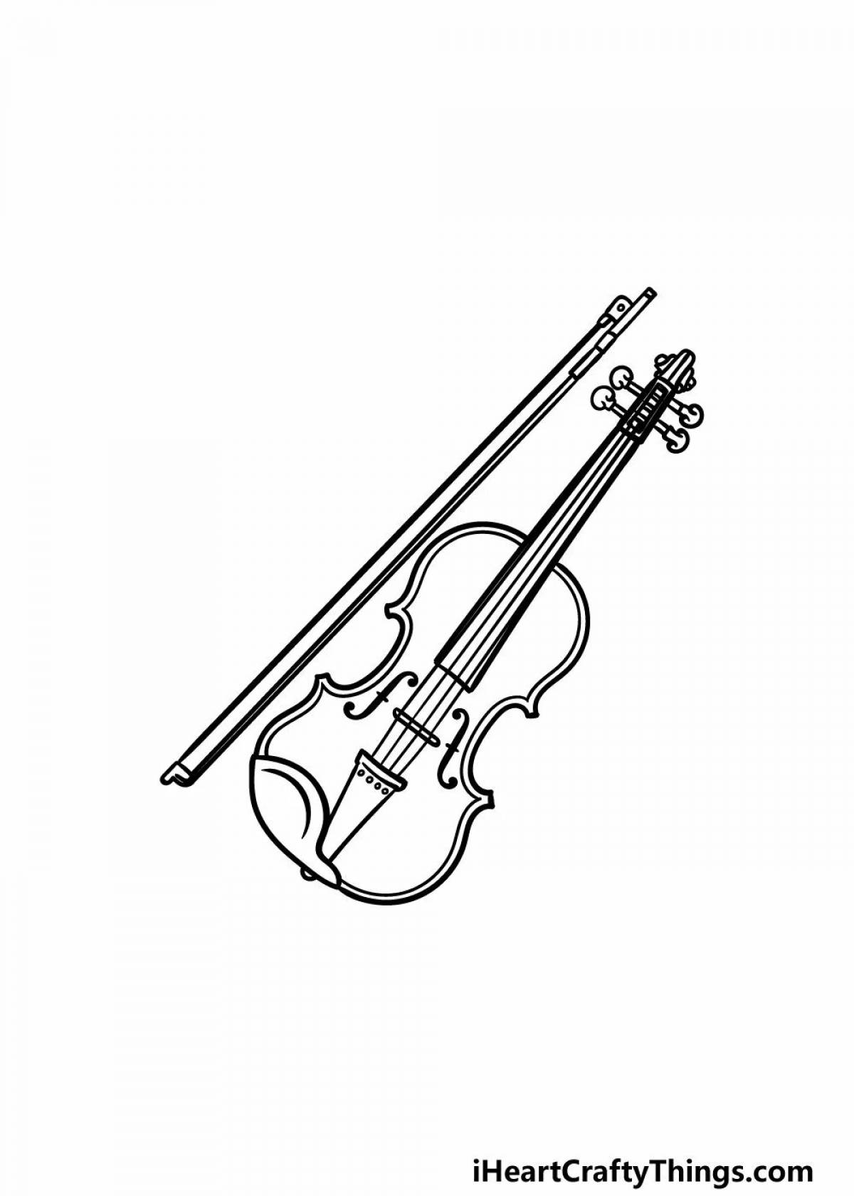 Adorable violin coloring book for babies