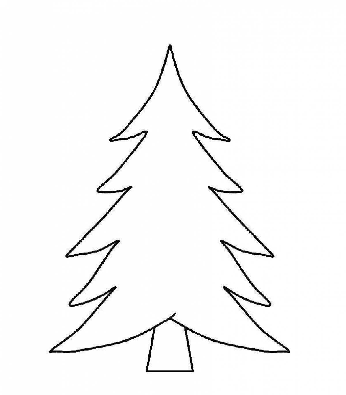 Gorgeous little Christmas tree coloring page