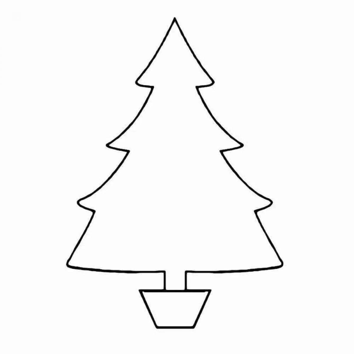 Cute little Christmas tree coloring book