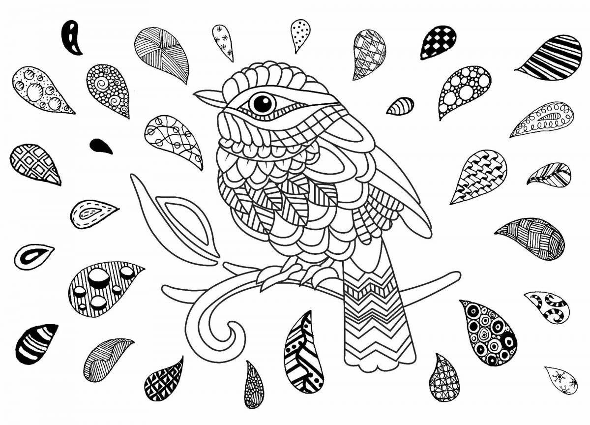 Peaceful anti-stress coloring book