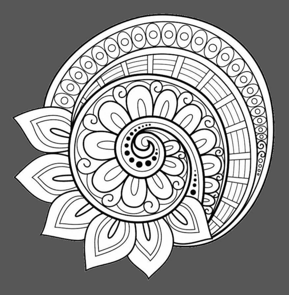 Inviting anti-stress coloring book