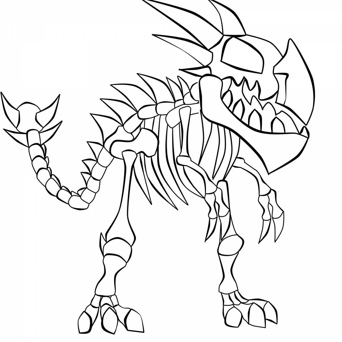 Alarm monster with siren head coloring page