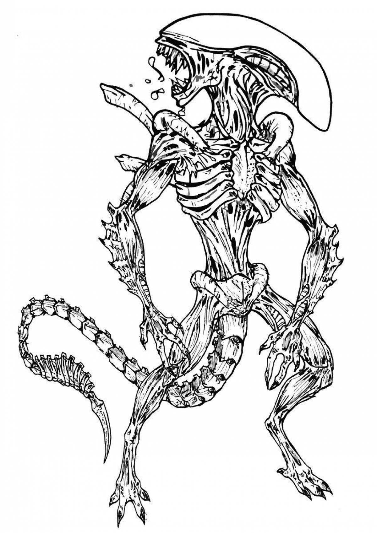 Coloring page unknown siren-headed monster