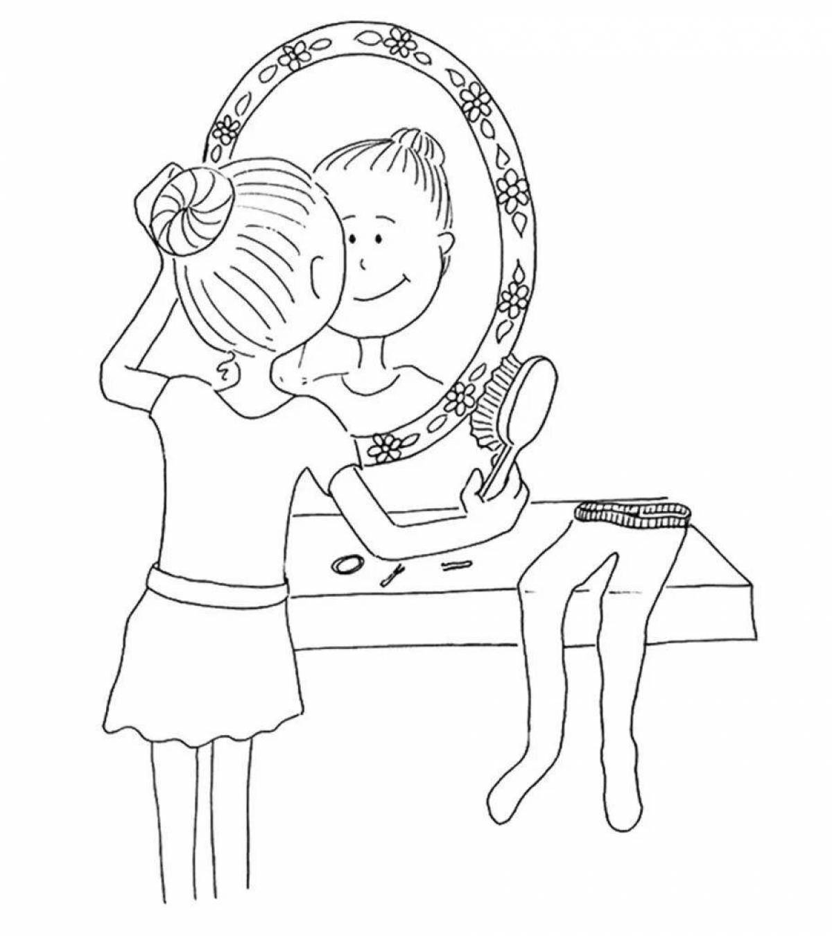 Fun hairdressing coloring book for kids