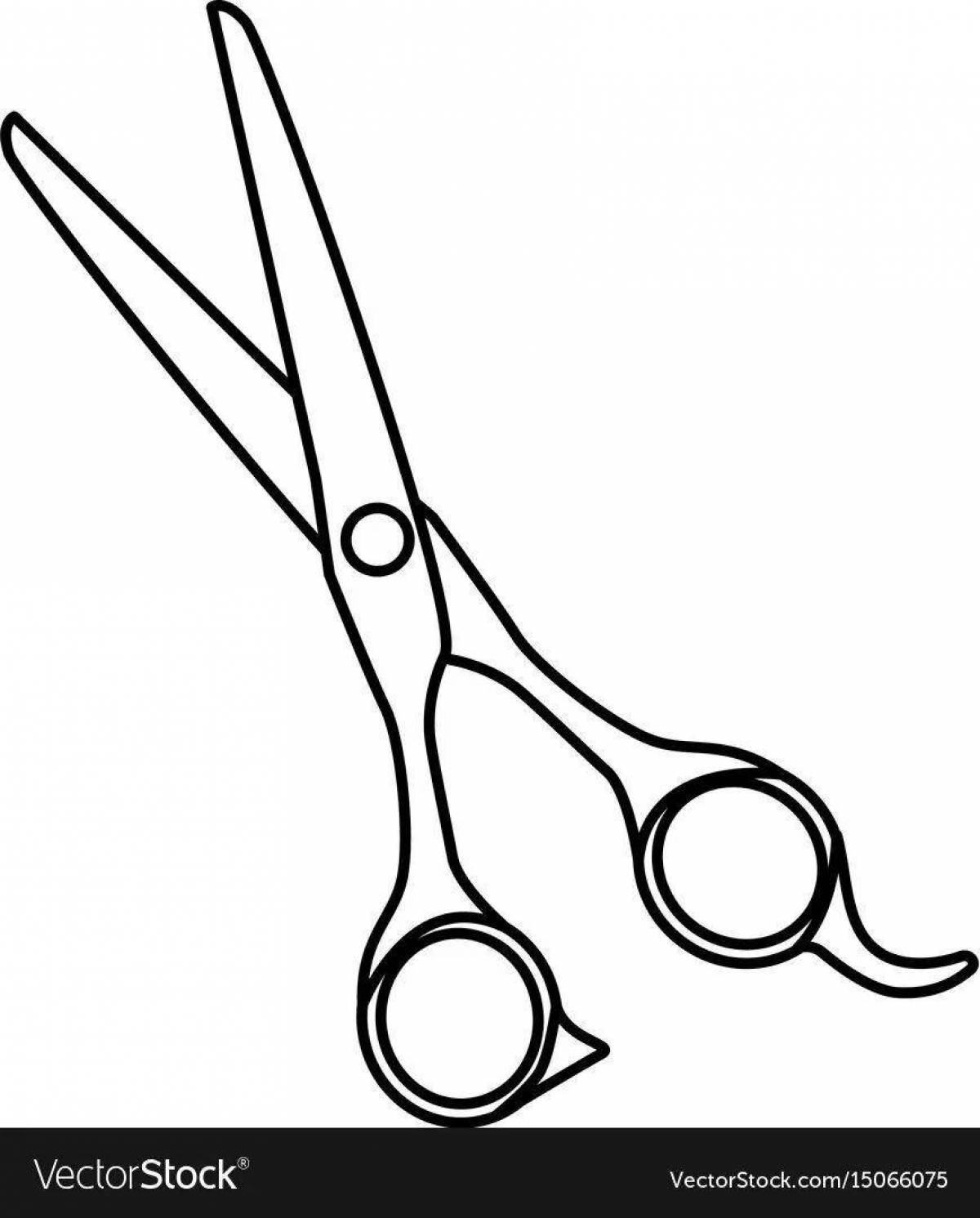 Раскраска светящиеся ножницы для детей