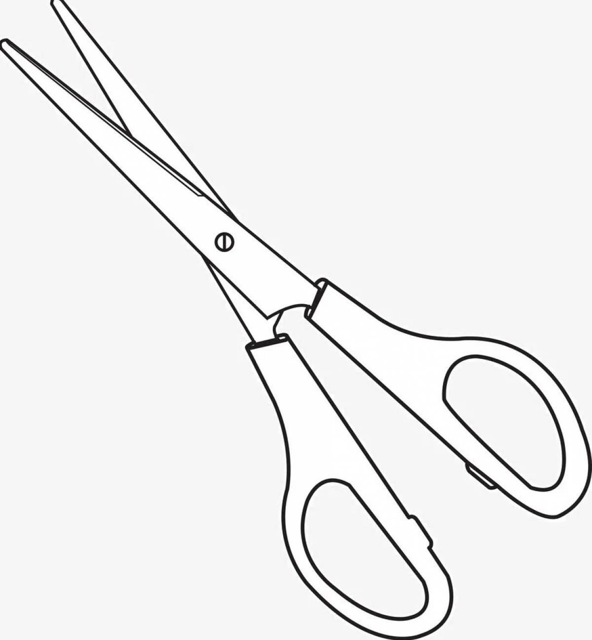 Outstanding scissors coloring book for kids