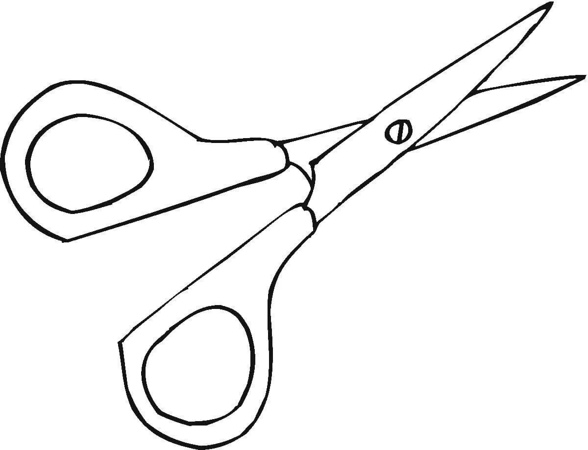 Coloring book cool scissors for kids