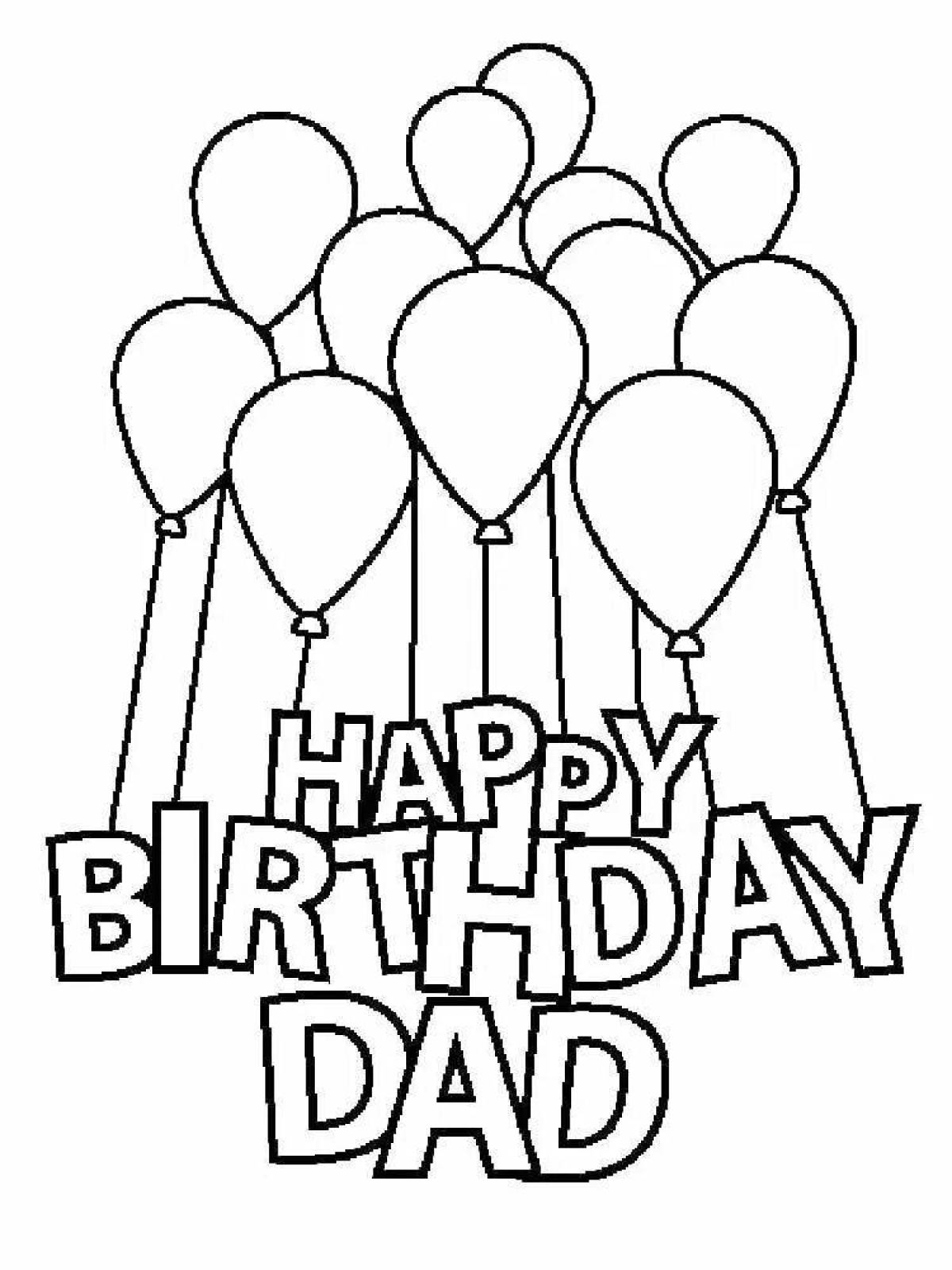 Photo Happy birthday coloring page