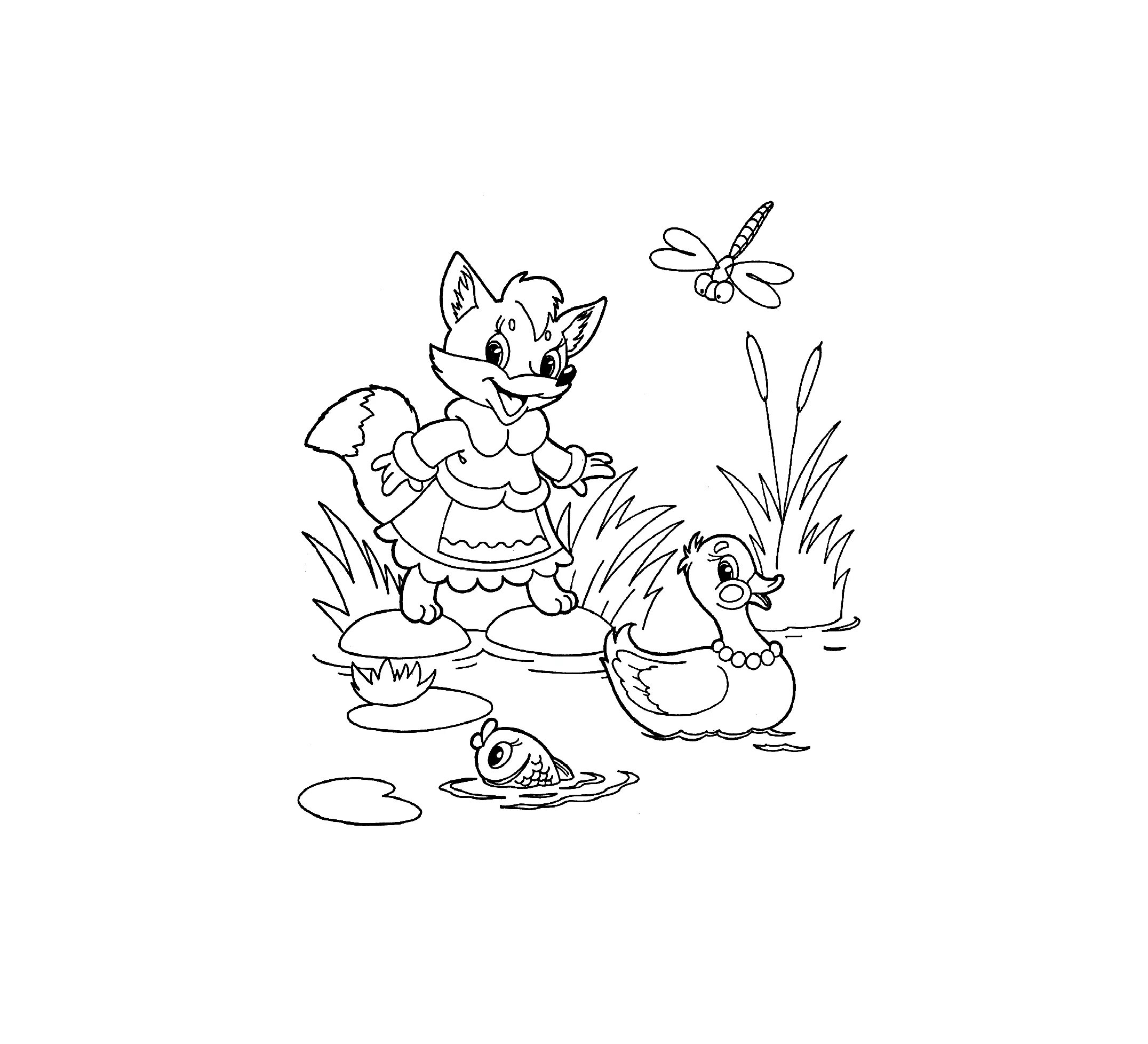 Playful gray neck coloring page for kids