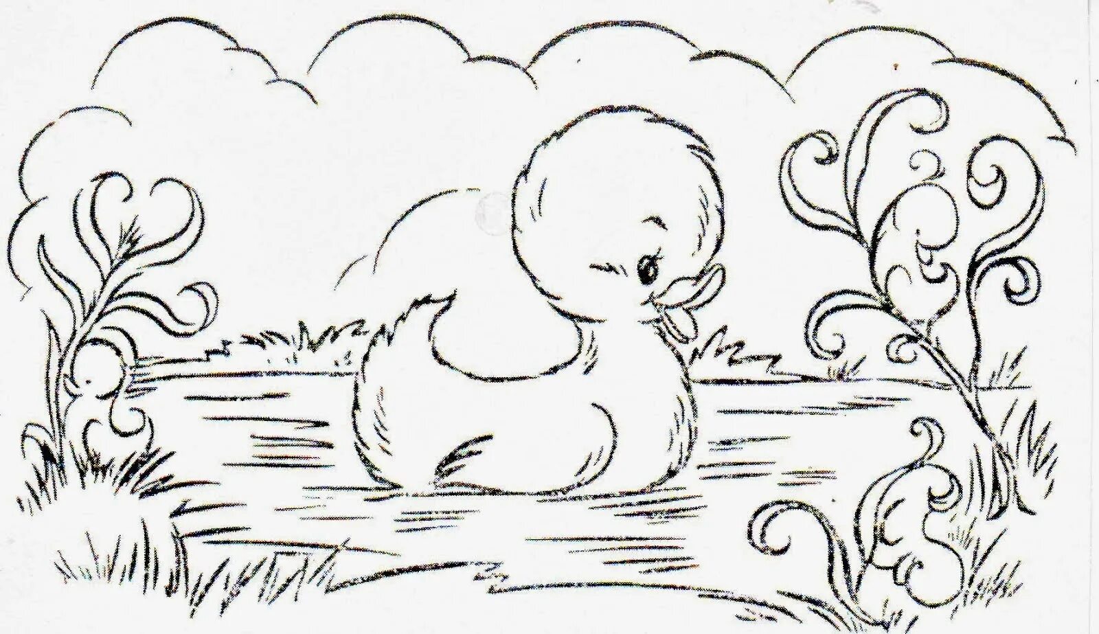 Adorable gray neck coloring book for kids