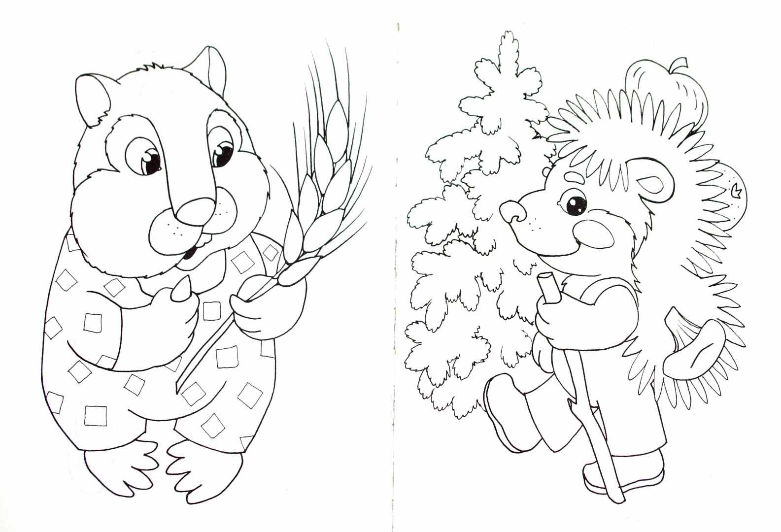 Comic coloring fairy mitten for children