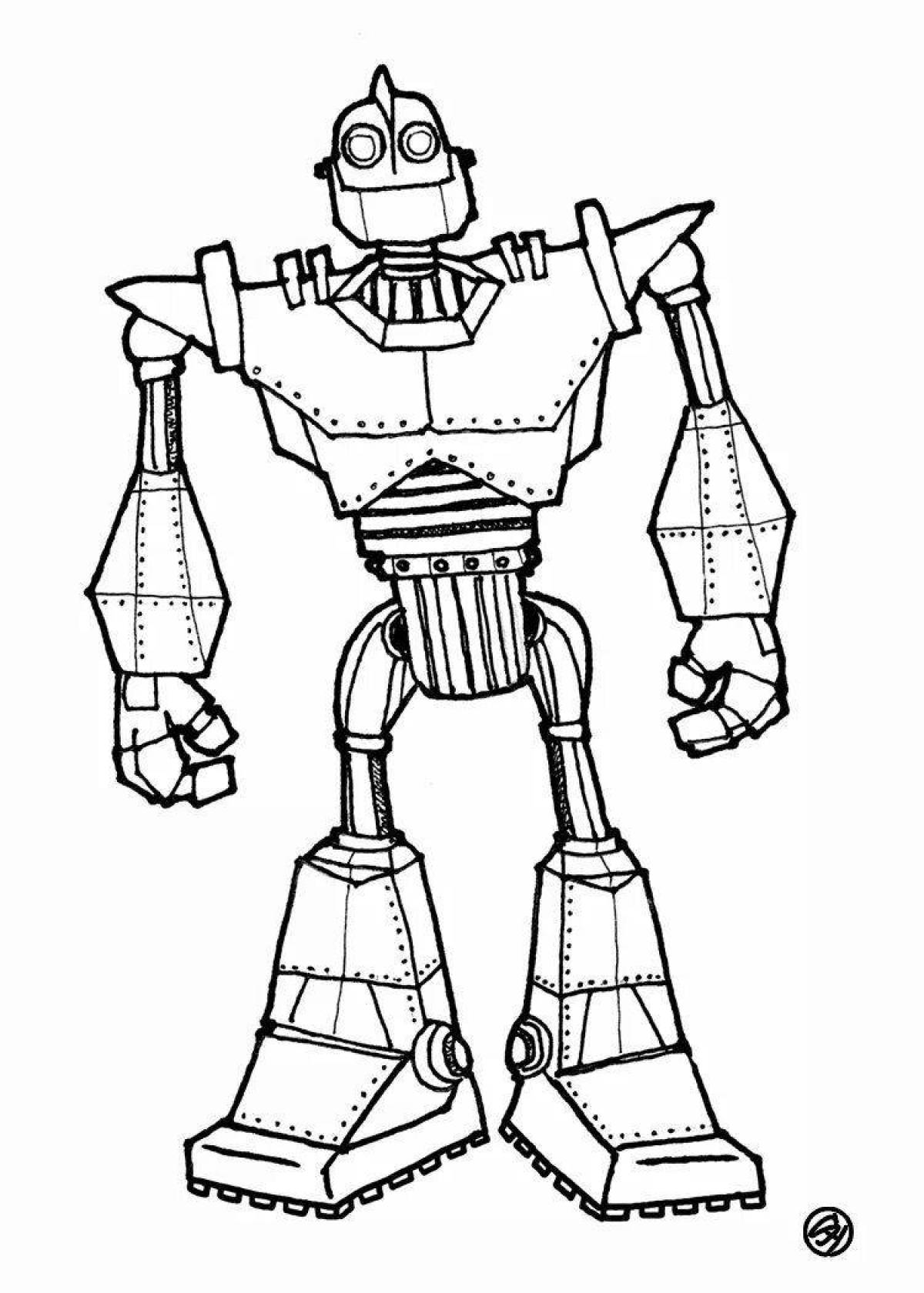 Adorable robot coloring book for 7 year olds