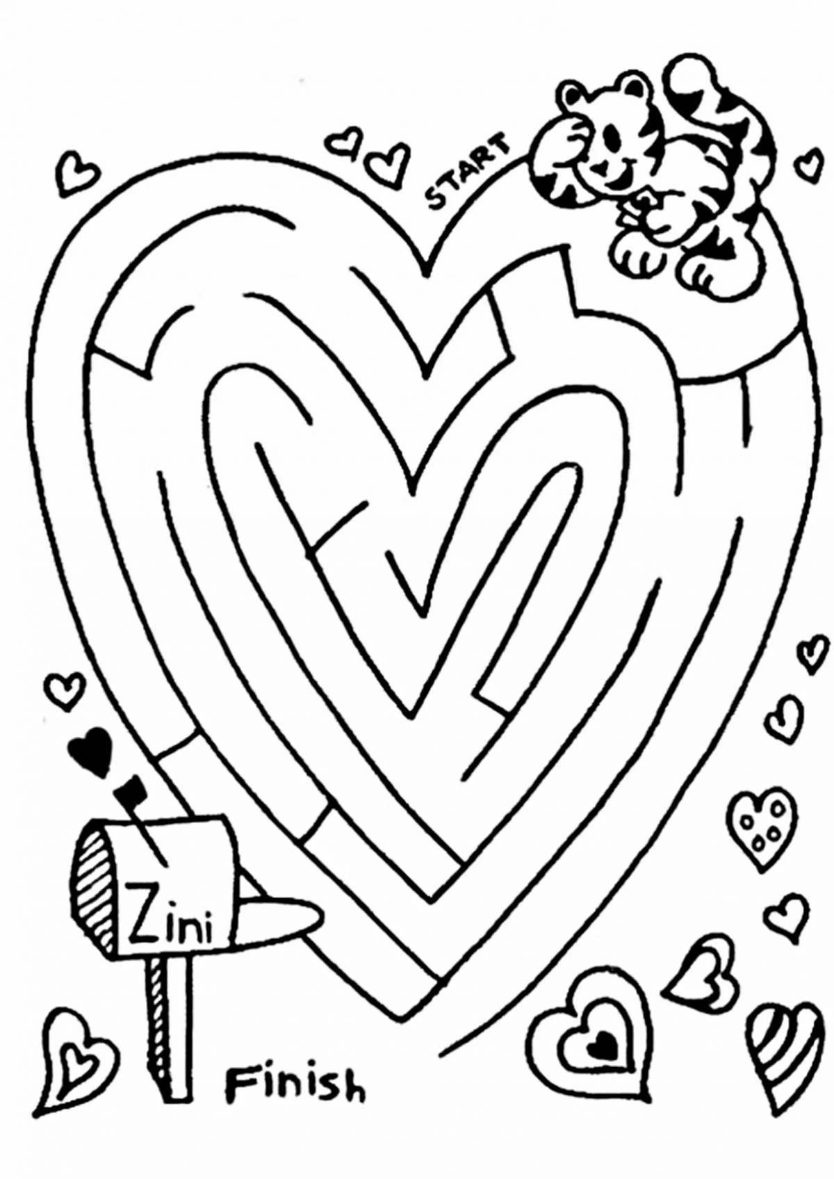Colorific labyrinth coloring book for 7 year olds