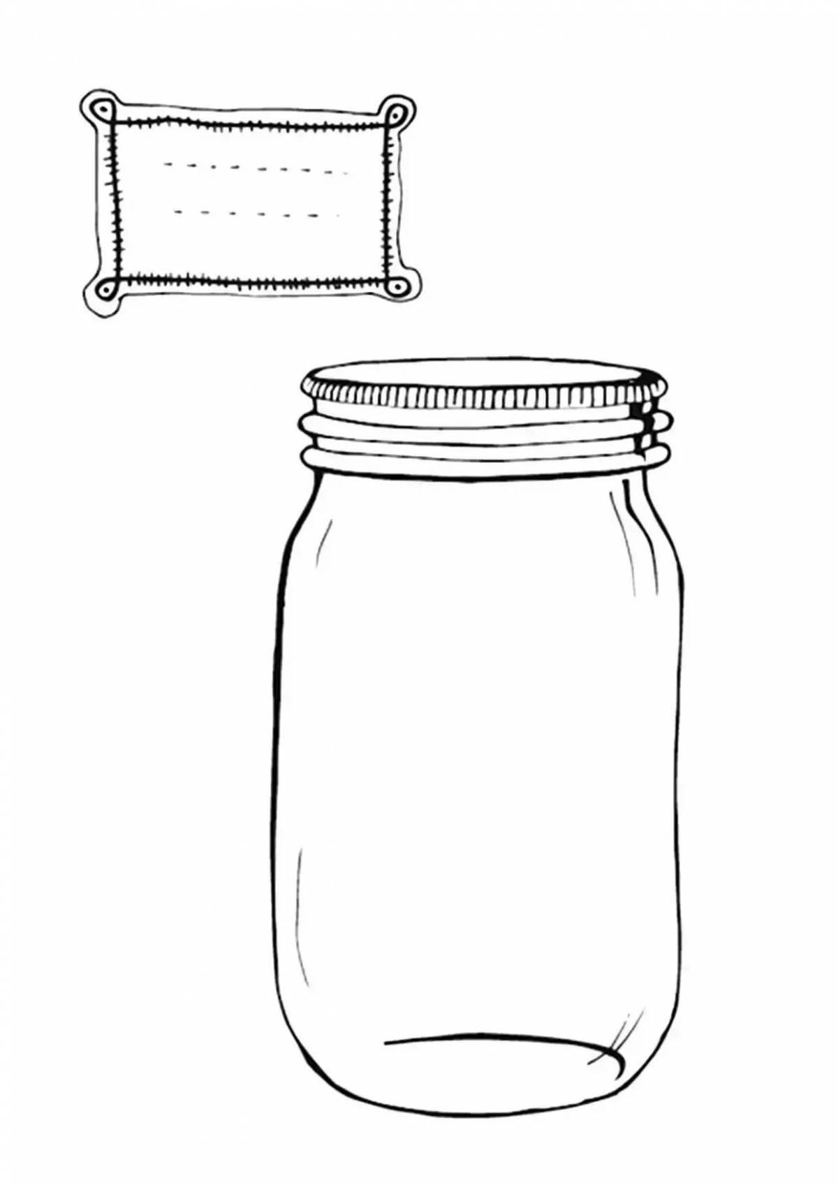 Fun empty glass jar coloring book for kids