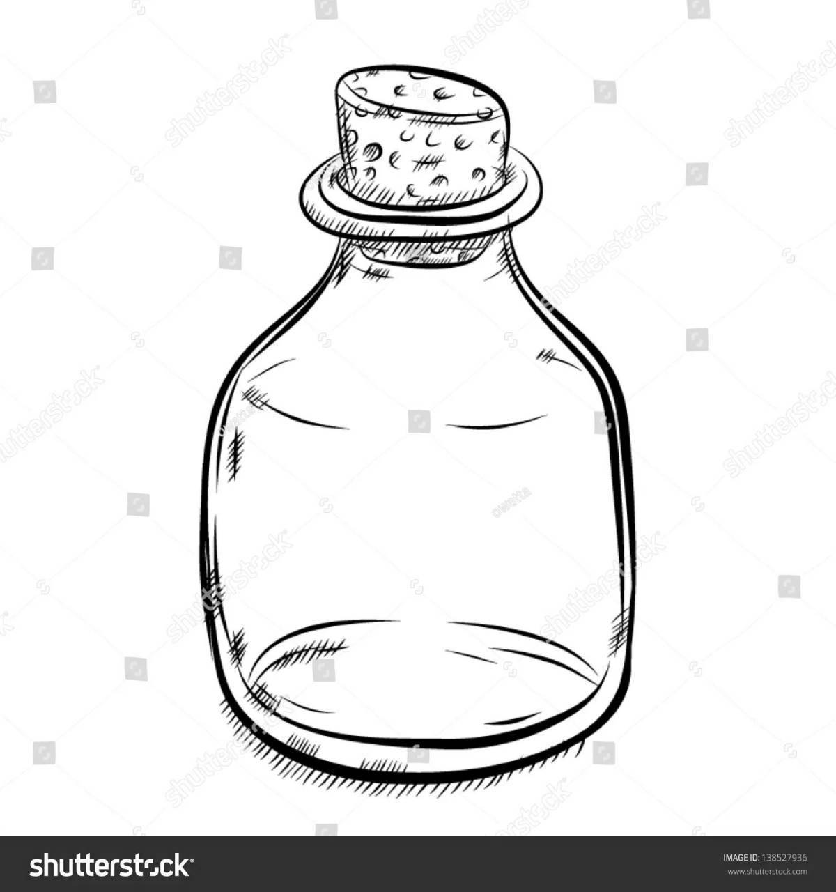 Dazzling empty glass jar coloring book for kids