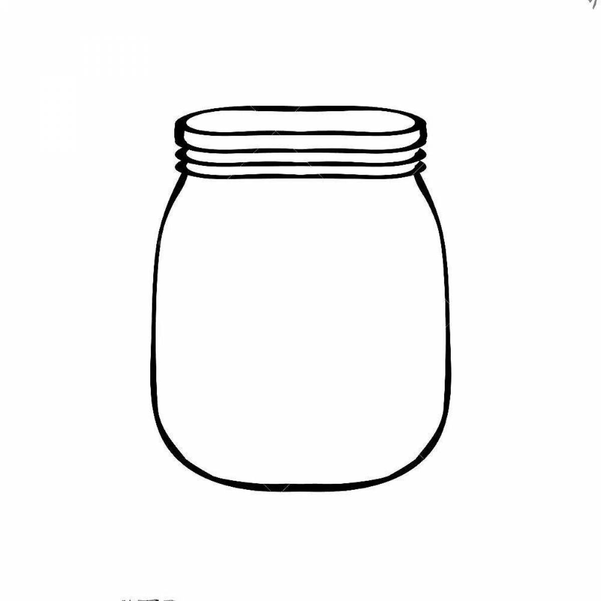 Gorgeous empty glass jar coloring book for kids