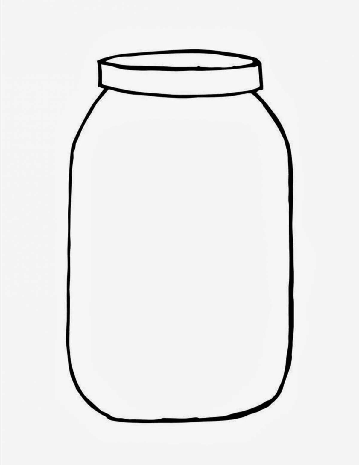 Great empty glass jar coloring book for kids