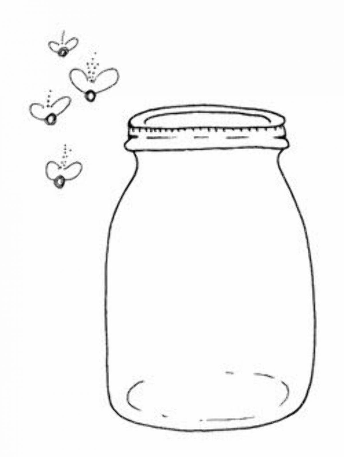 Magic empty glass jar coloring book for kids