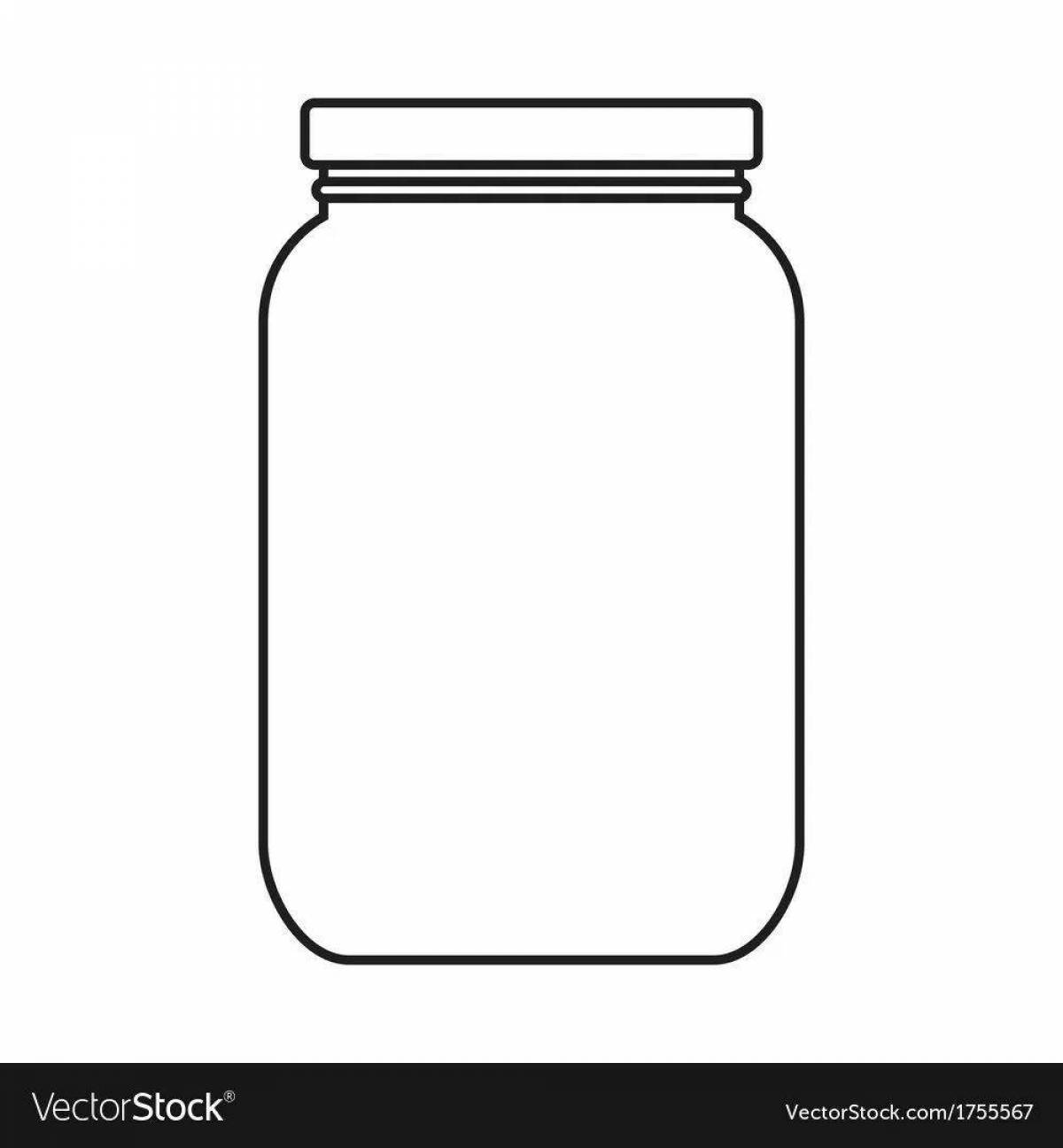 Witty empty glass jar coloring book for kids