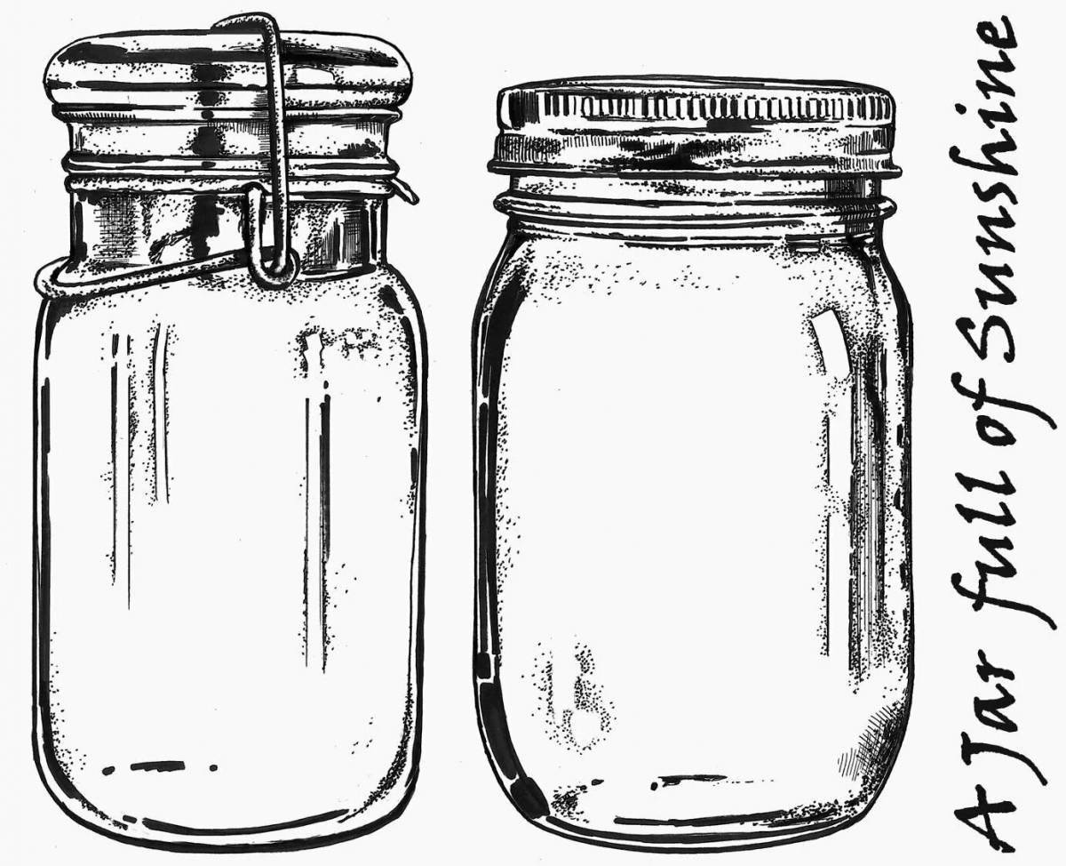 Empty glass jar for children #1