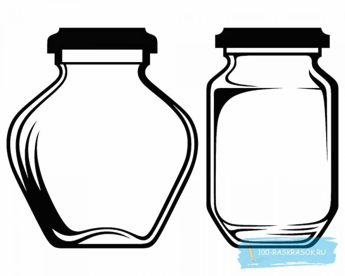 Empty glass jar for children #5