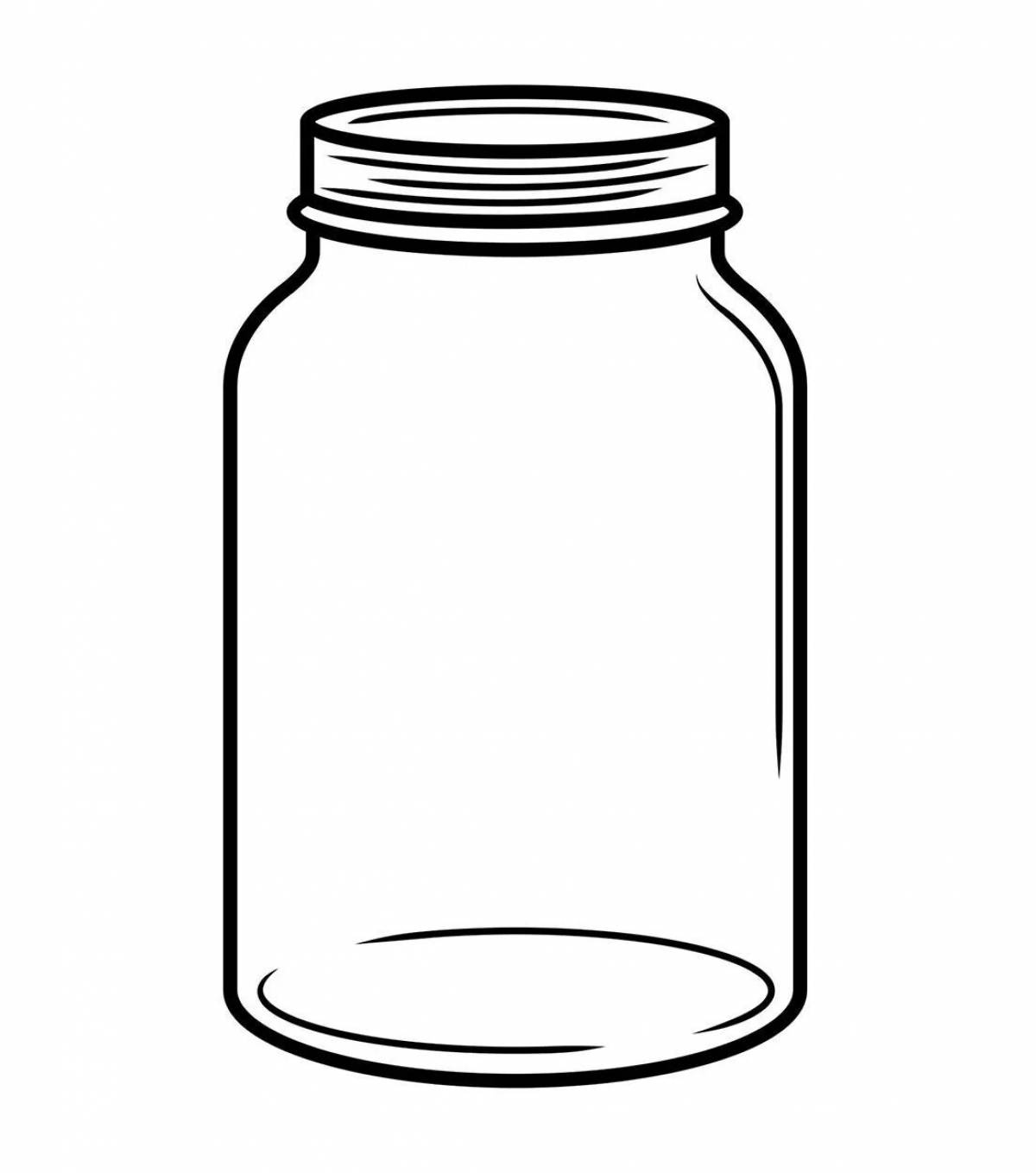 Empty glass jar for children #7